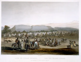Campement des Indiens Piekann, planche 43 du volume 2 de 